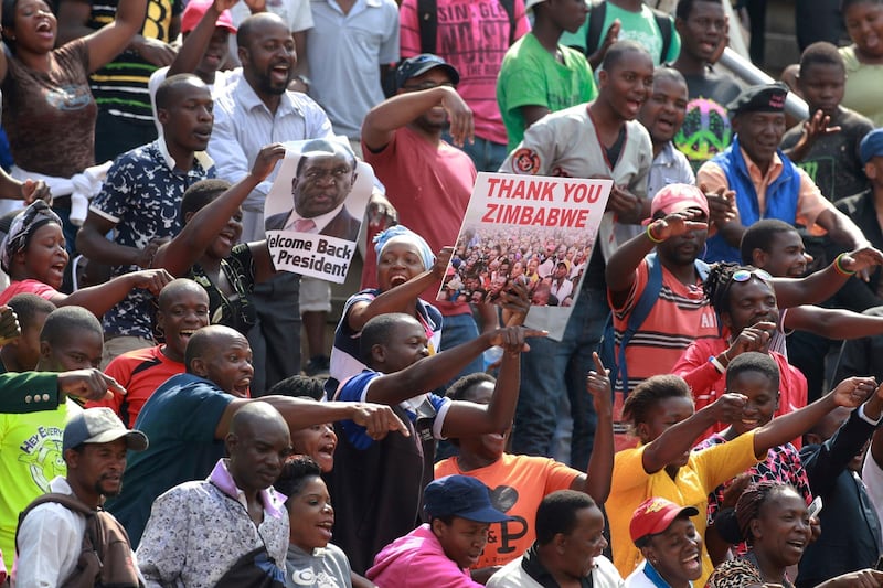 A general view of the crowd at the ceremony. Tsvangirayi Mukwazhi / AP Photo