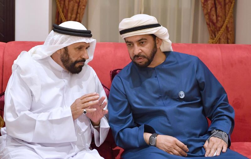 Sheikh Hamdan bin Zayed Al Nahyan, Ruler's Representative in Al Dhafra Region, right, has instructed the building of the housing units under the directives of the President Sheikh Khalifa bin Zayed. All photos by Wam