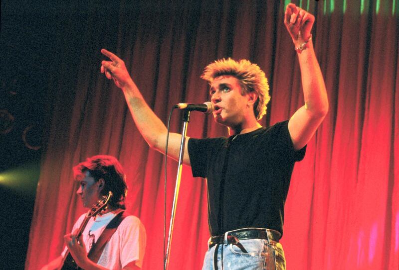 Duran Duran performing live in the mid 1980's.;  (Photo by Steve Rapport/Photoshot/Getty Images)