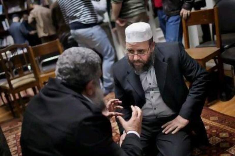 Tarek El-Zomor discusses the future of Islamist politics in the middle east at a presentation by Kuwaiti politicians in the Civilization Center beside Midan Tahrir, downtown Cairo.