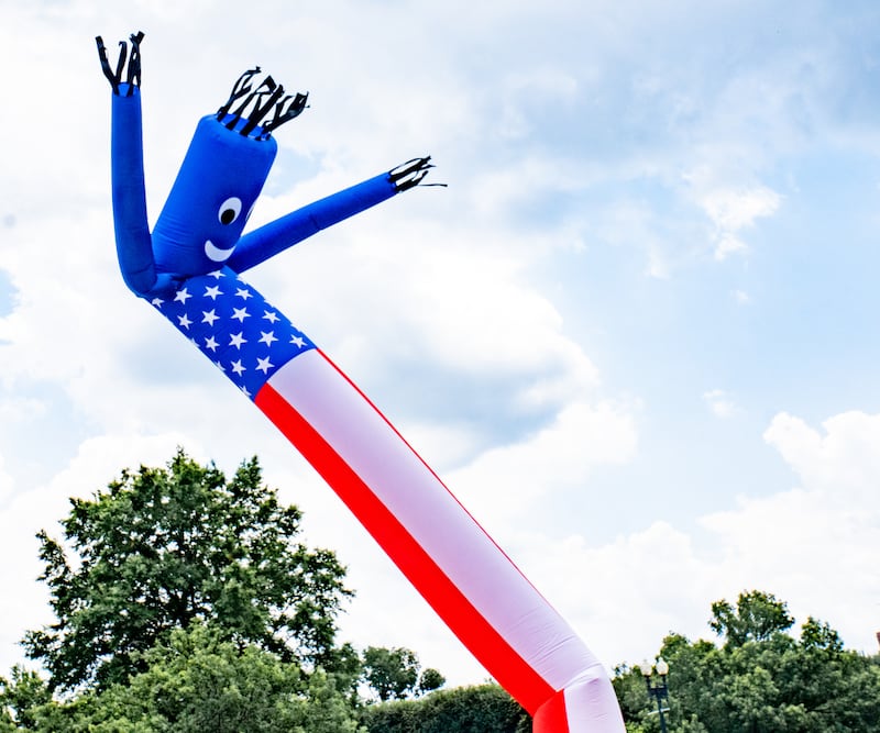 An air dancer by the National Archives on the Fourth of July in Washington. Photo: US National Archives