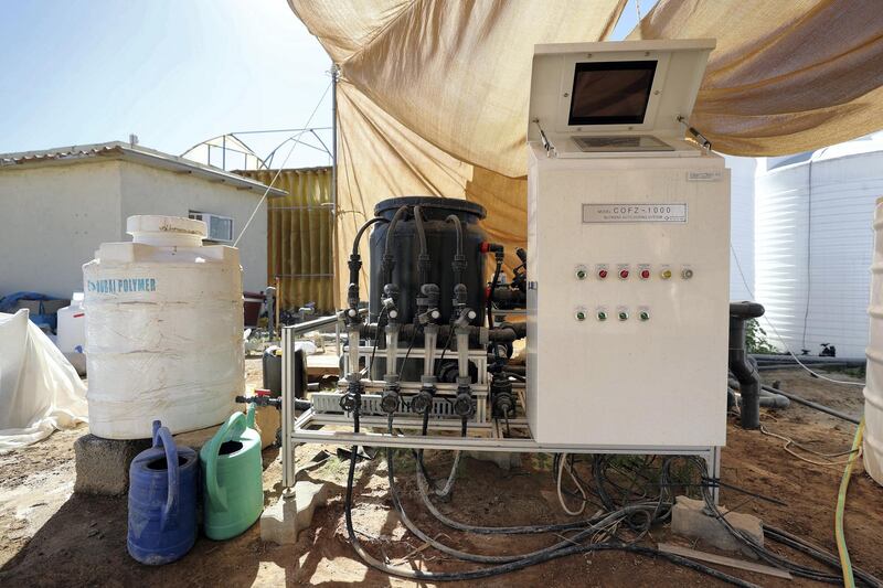 Sharjah, United Arab Emirates - Reporter: Sarwat Nasir. News. Food. A machine designed to distribute nutrients to the plants at a rice farm, as part of research by the ministry to enhance UAEÕs food security. Sharjah. Monday, January 11th, 2021. Chris Whiteoak / The National