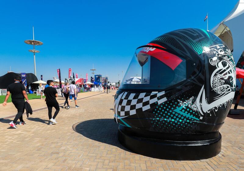 Abu Dhabi, U.A.E., November 23, 2018.  
Family day at the Main Grandstand area at the Yas Marina Circuit.
Victor Besa / The National
Section:  NA
Reporter: