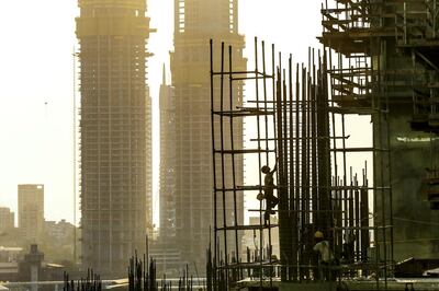 A construction site in Mumbai. Property developers are finding it difficult to hire workers since the start of the pandemic. Bloomberg