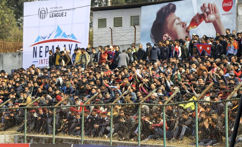 Spectators during CWC L2 match between Nepal and Oman in TU Stadiu on 5th Feb 2020 in Kathmandu, Nepal (3)