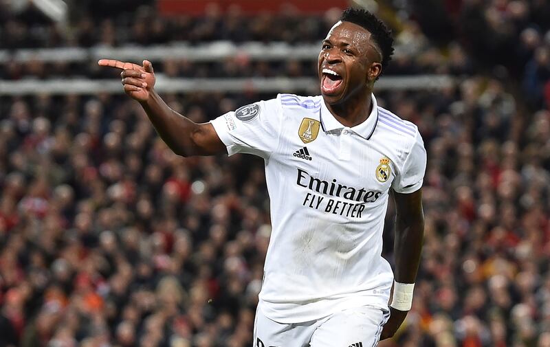 Vinicius Junior 9: Two goals for Brazilian – one a brilliant finish from edge of box, the other lucky when countryman Allison booted a clearance off his leg that looped into the net. Saw another shot saved by goalkeeper in chaotic first-half. Booked for time wasting in second. EPA