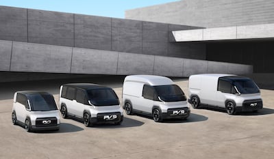 The Kia PV1, PV5 and PV7 modular vehicles are part of its Platform Beyond Vehicle future mobility strategy. Photo: Kia