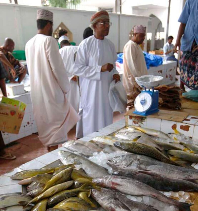 SALALAH. 16th July 2009. Fish, meat and vegetable souk in  Salalah, Oman.  Stephen Lock  /  The National . FOR TRAVEL. *** Local Caption ***  SL-salalah-056.jpg