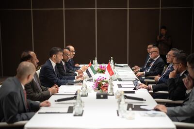 UAE’s Minister of State for Foreign Trade Dr Thani Al Zeyoudi led a UAE delegation to Jakarta to deepen trade and investment ties with the Asean region. Photo: Ministry of Economy