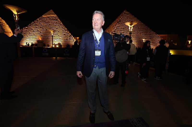 Promoter and Manager Frank Warren  in Riyadh. Getty Images