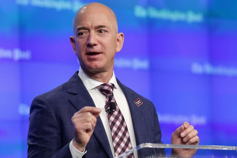 Jeff Bezos, the founder and largest shareholder of Amazon, launched a climate fund in February. Chip Somodevilla / AFP