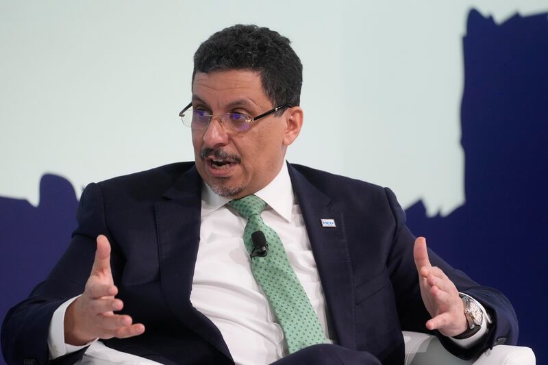 Ahmed Awad Bin Mubarak, Yemen's Minister for Foreign and Expatriates Affairs. AP