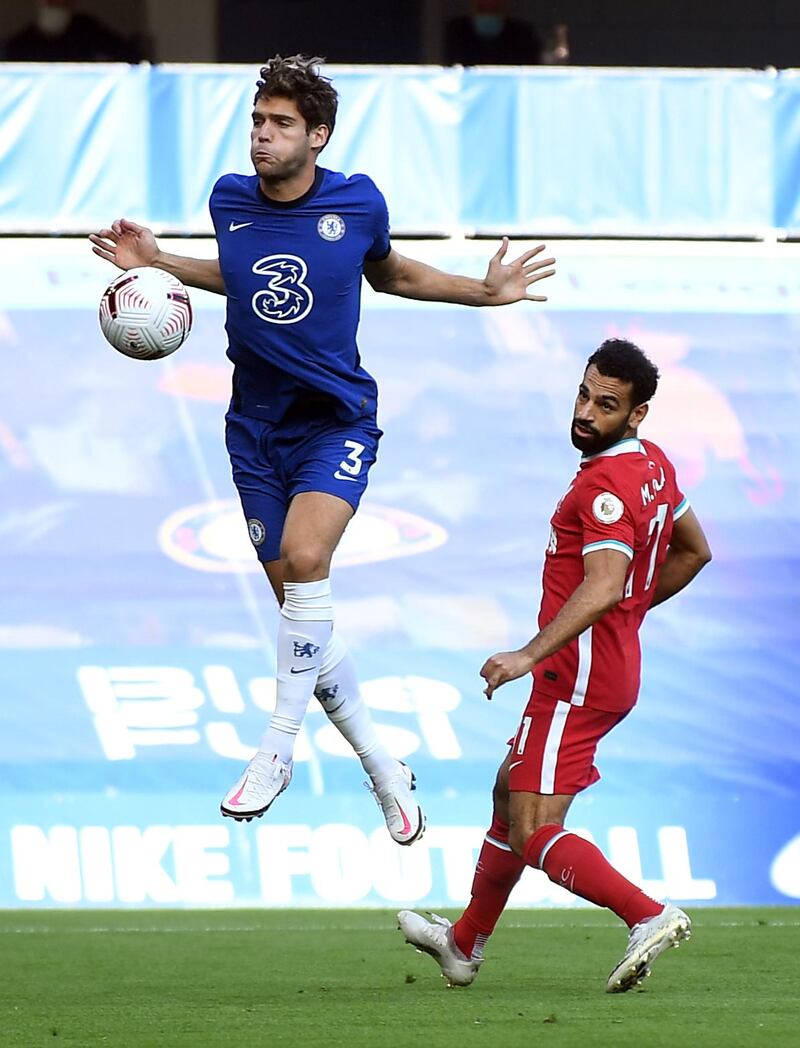 Marcos Alonso – 2. Nightmare display. Weak header led to Robinson’s first goal and minutes later was booked. Set the tone for a disastrous 45 minutes before getting hooked. Apparently, the pitchside photographers didn’t believe Alonso’s performance even warranted a photo, so here he is against Liverpool. PA