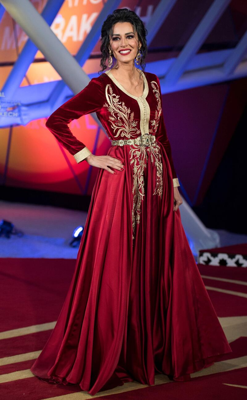 Moroccan presenter Nabila Kilani attends the 18th annual Marrakech International Film Festival, in Marrakech, Morocco, on Wednesday, December 4, 2019. AFP