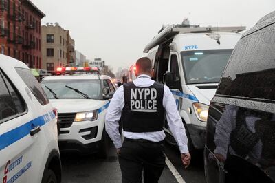 A police officer near the scene of the shooting. Reuters