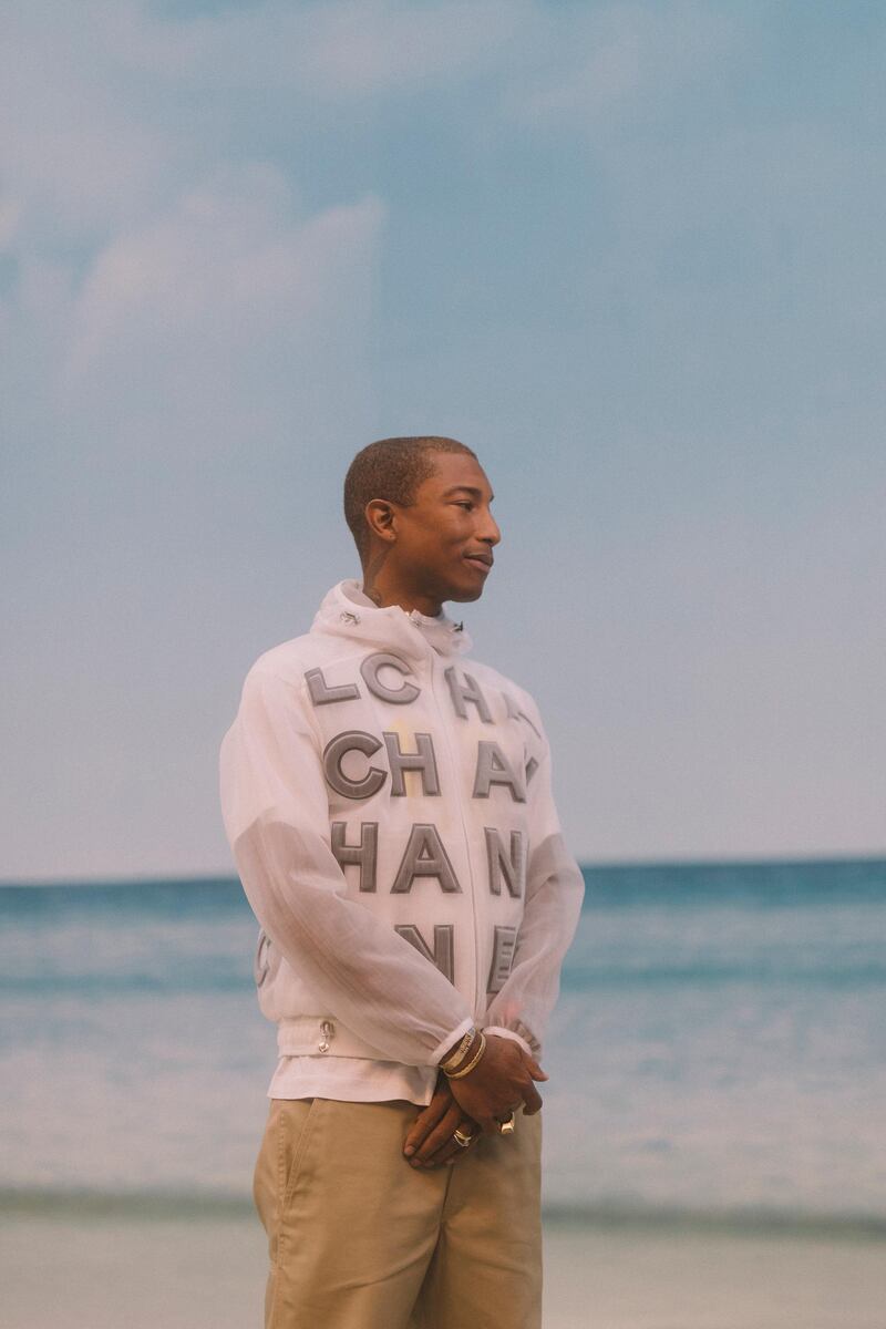 Singer Pharrell Williams in Chanel