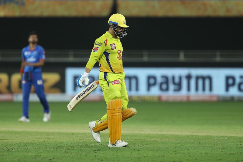 MS Dhoni captain of Chennai Superkings during match 7 of season 13 of the Dream 11 Indian Premier League (IPL) between Chennai Super Kings and
Delhi Capitals held at the Dubai International Cricket Stadium, Dubai in the United Arab Emirates on the 25th September 2020.  Photo by: Ron Gaunt  / Sportzpics for BCCI