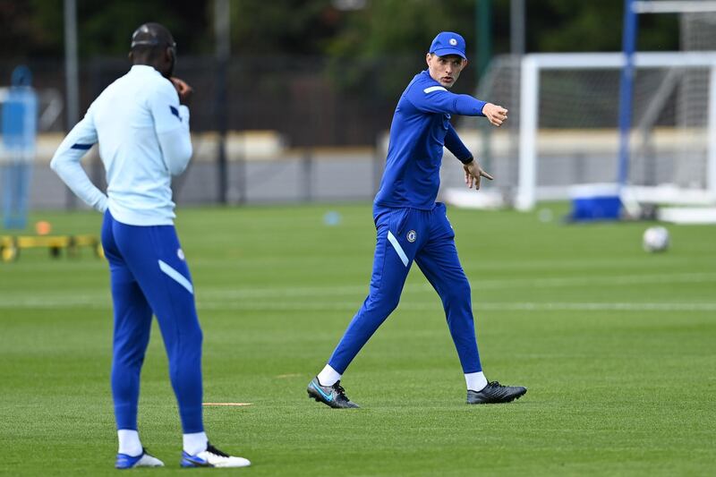 COBHAM, ENGLAND - MAY 27:  Thomas Tuchel of Chelsea during a training session at Chelsea Training Ground on May 27, 2021 in Cobham, England. (Photo by Darren Walsh/Chelsea FC via Getty Images)