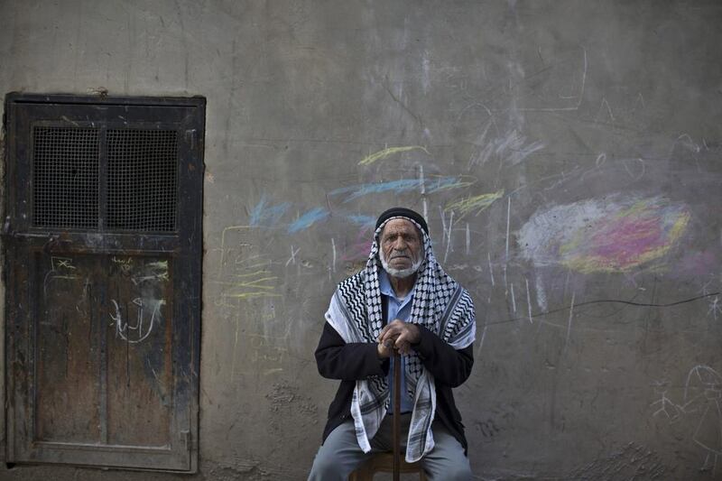 Palestinian refugee Mahmoud Almansi, 79, in the West Bank refugee camp of Al-Amari, where he has lived since the age of 13. A lifetime has passed since hundreds of thousands of Palestinians fled or were forced out their homes in the Mideast war over Israel’s 1948 creation. 