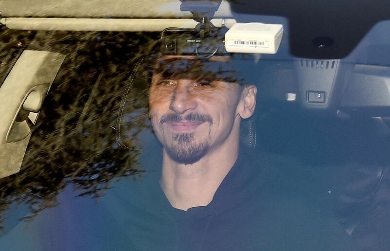 Zlatan Ibrahimovic arrives at the La Madonnina Clinic in Milan for his medical. Reuters