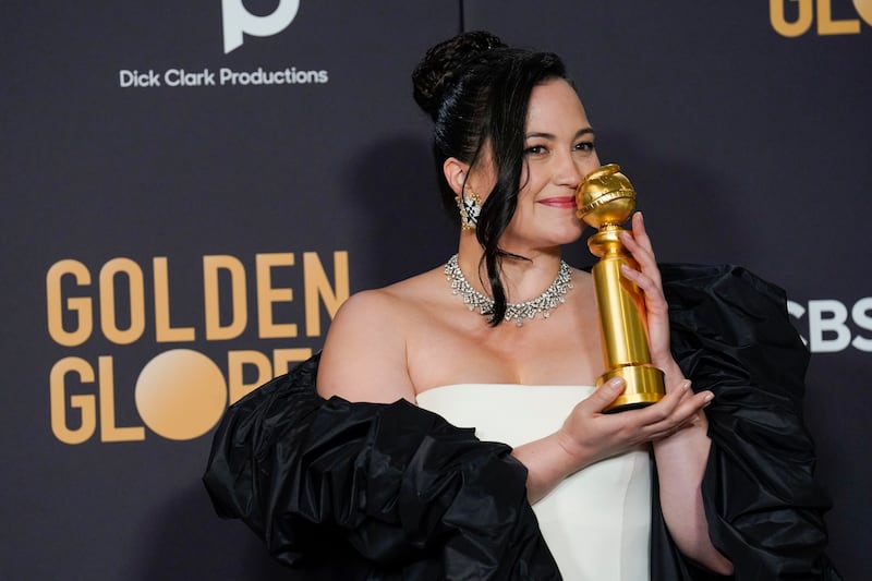 Lily Gladstone, who is of Blackfeet and Nez Perce background, won Best Actress for her performance in Killers of the Flower Moon. AP