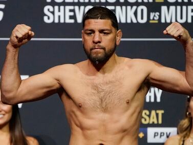 Nick Diaz has not fought in the UFC since a TKO loss to Robbie Lawler in 2021. AP
