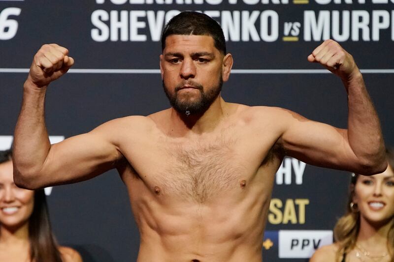 Nick Diaz has not fought in the UFC since a TKO loss to Robbie Lawler in 2021. AP