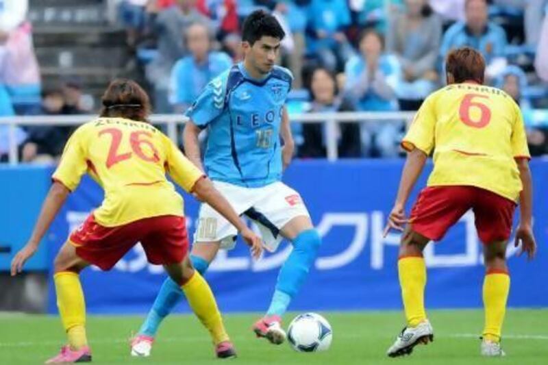 Kaio, centre, a Brazilian forward, joins Al Wasl from Yokama FC in Japan. Wasl are also interested in acquiring a 22-year-old striker from Argentina.