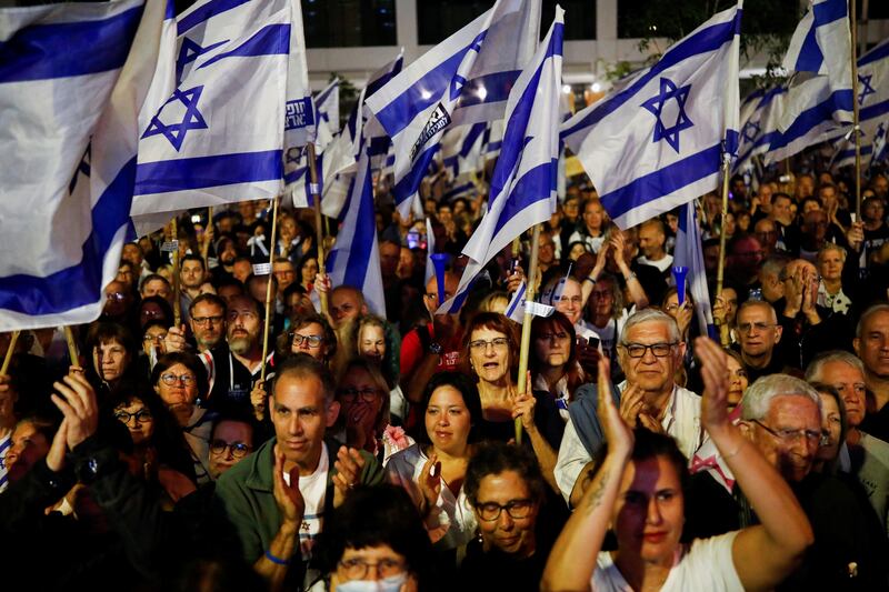 The 'Independence party' rally in Tel Aviv'. Reuters