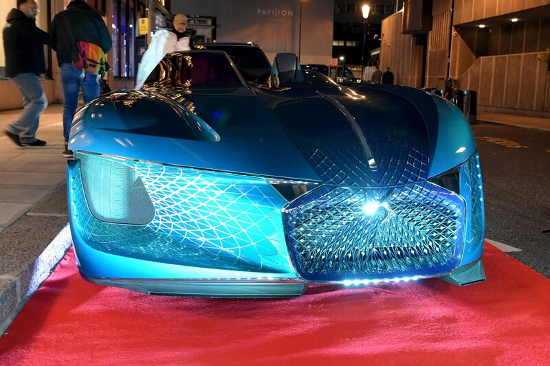 LONDON, ENGLAND - OCTOBER 03: A general view of the DS X E-Tense Concept car at the 'Electric Haute Couture' event, launching DS Automobiles' two new electric vehicles, at Harvey Nichols on October 03, 2019 in London, England. (Photo by Kirstin Sinclair/Getty Images for DS Automobiles)