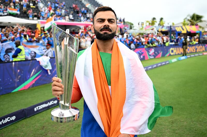 Kohli had a poor tournament, averaging barely 10. But the team stuck to him in the opening position, and he delivered when it mattered in the final, scoring 76 from 59. Runs were hard to come by but Kohli used all his experience to put up a competitive score. What a way to finish your T20 career. Getty Images