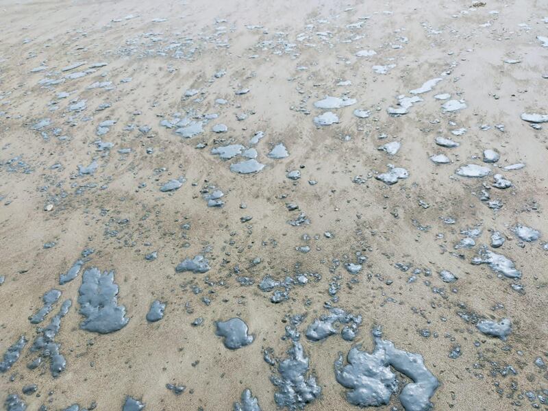 Oil spill in Kalba. Courtesy Sharjah Environment and Protected Areas Authority
