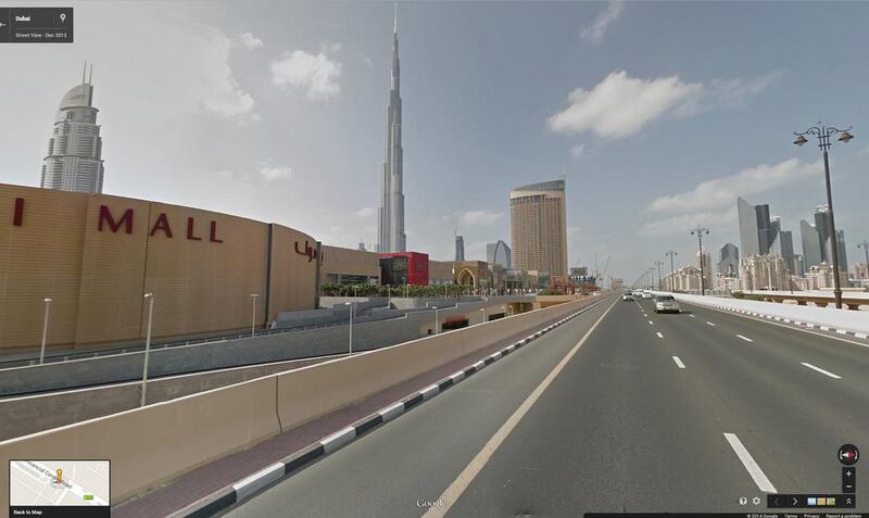 Dubai Mall is available on the Google feature. Courtesy Google