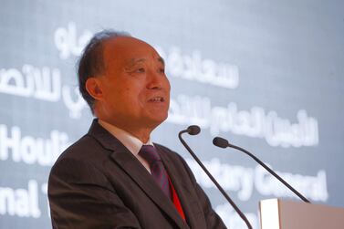 Houlin Zhao, secretary general of ITU, says Middle East is at the forefront of 5G adoption worldwide. Leslie Pableo for The National