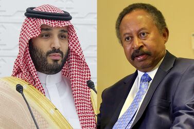 Saudi Crown Prince Mohammed Bin Salman and Sudanese Prime Minister Abdalla Hamdok. Reuters/AFP