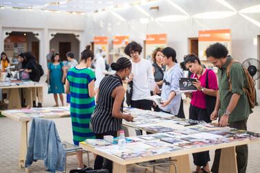 Shoppers at last year's Focal Point art book fair in Sharjah. Sharjah Art Foundation