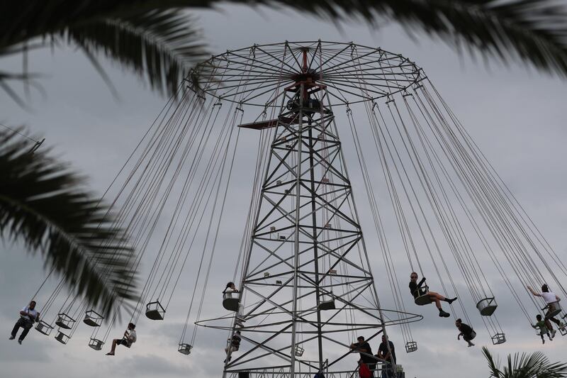 People spend time on the beach in Batumi, Georgia. Batumi is a seaside resort on the Black Sea coast in southwest Georgia.  EPA