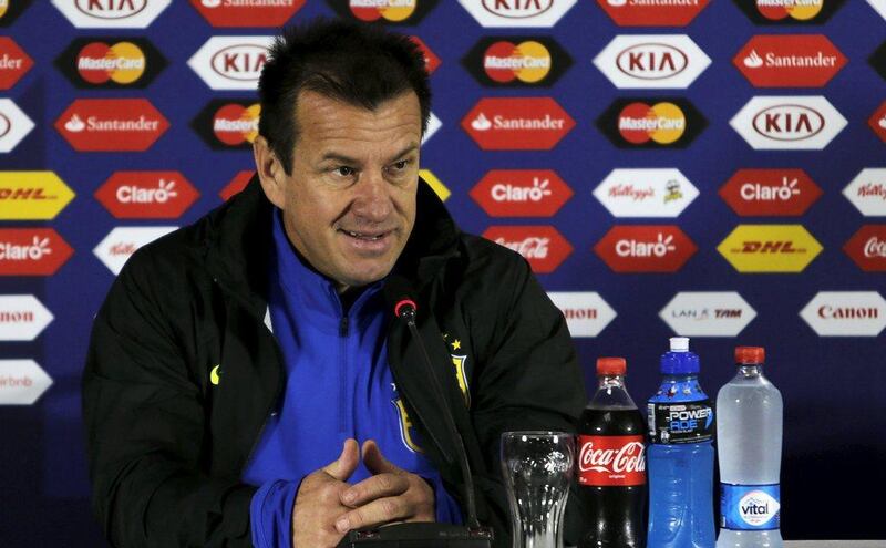 Brazil coach Dunga addresses the media ahead of the Copa America quarter-final clash against Paraguay. Jorge Adorno / Reuters / June 26, 2015