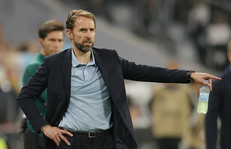 England manager Gareth Southgate reacts. EPA