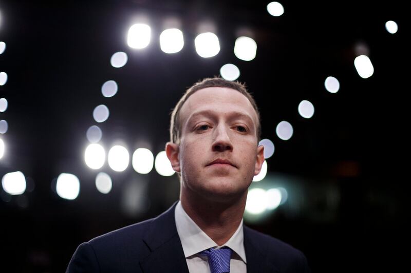 Facebook CEO Mark Zuckerberg testifies before the Senate Commerce, Science and Transportation Committee and the Senate Judiciary Committee. Shawn Thew / EPA