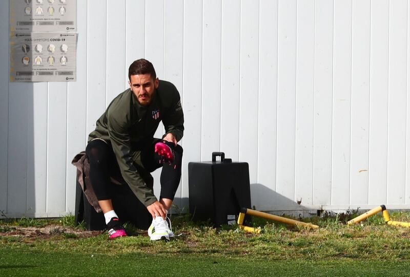 Atletico Madrid's captain Koke during training. Reuters