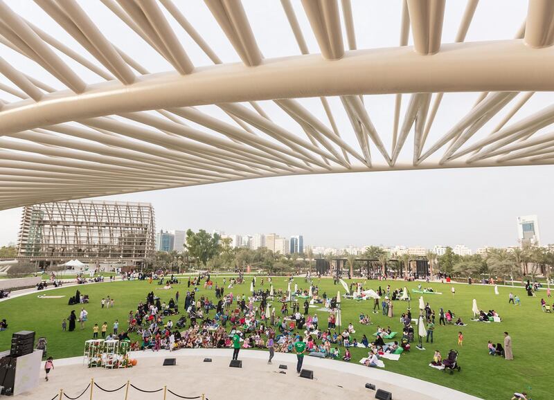 Umm Al Emarat Park in Abu Dhabi came out on top in a readers' survey. The survey was conducted by Masdar in partnership with The National and the World Future Energy Summit in 2020. Courtesy: Umm Al Emarat Park