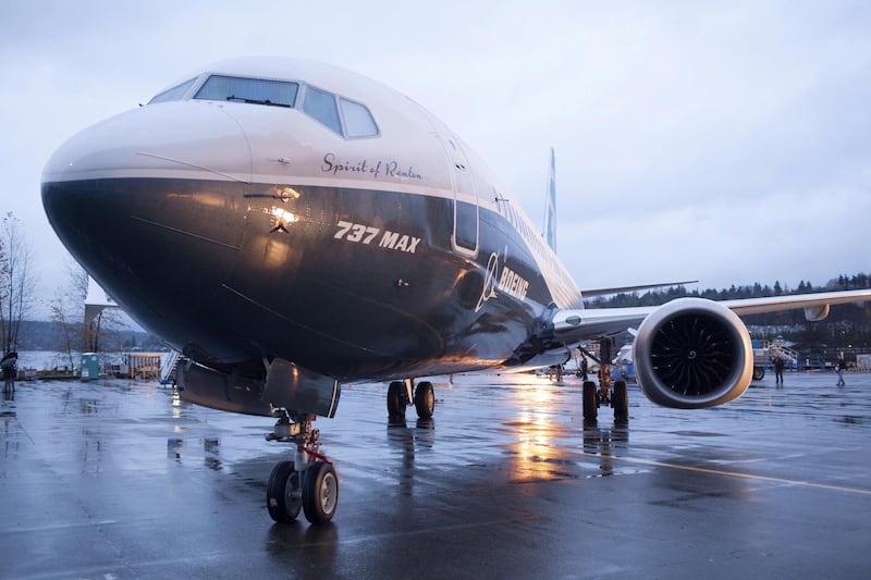 FILE PHOTO: A Boeing 737 MAX 8 sits outside the hangar during a media tour of the Boeing 737 MAX at the Boeing plant in Renton, Washington December 8, 2015. REUTERS/Matt Mills McKnight/File Photo