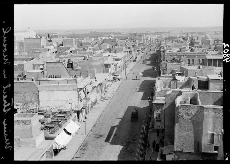 1932: A main street in Mosul, northern Iraq. AP Photo