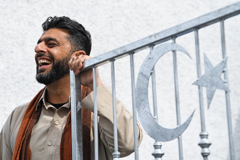 Aihtsham Rashid attends the opening of the first mosque built on the Western Isles, Stornoway, Scotland, on May 11, 2018. Jeff J Mitchell / Getty Images