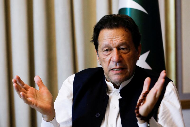 Imran Khan said he was convicted without being given the right to prepare his defence. Reuters
