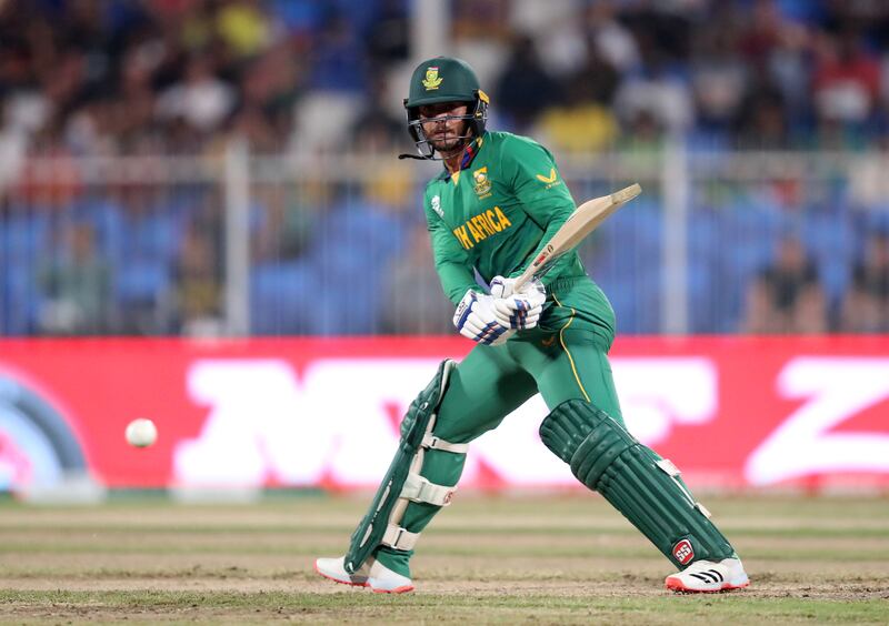 South Africa's Quinton de Kock bats in Sharjah.