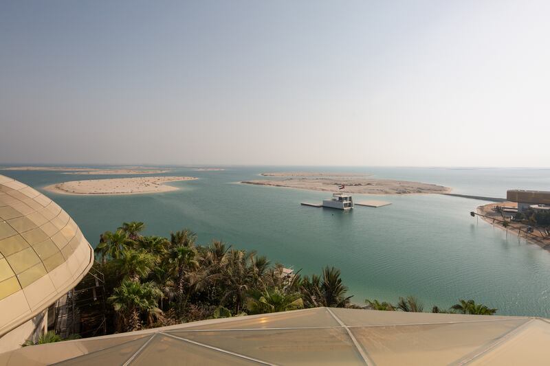 The rooftop view looks over the Arabian Gulf