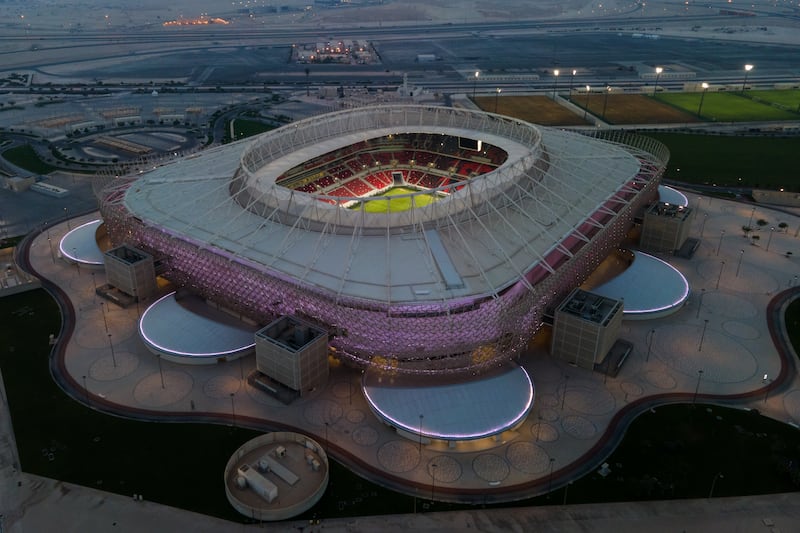 Aerial view of Ahmad bin Ali Stadium in Al Rayyan, Qatar, that will host matches of the 2022 Fifa World Cup. Getty