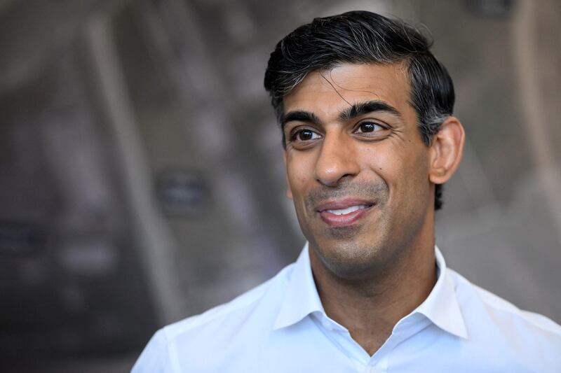 Tory leadership hopeful Rishi Sunak says he would review EU laws within the first 100 days of becoming prime minister. AFP